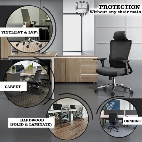 Vista 7 de Ruedas de bola de 2 pulgadas, Hirate Ruedas de bola de rotación universal de 360 grados con cubierta de nylon para sillas de oficina y muebles