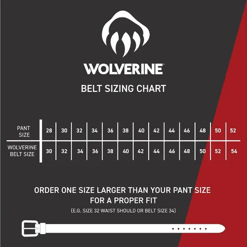 Vista 6 de WOLVERINE Cinturón de trabajo de cuero resistente para botas para hombre