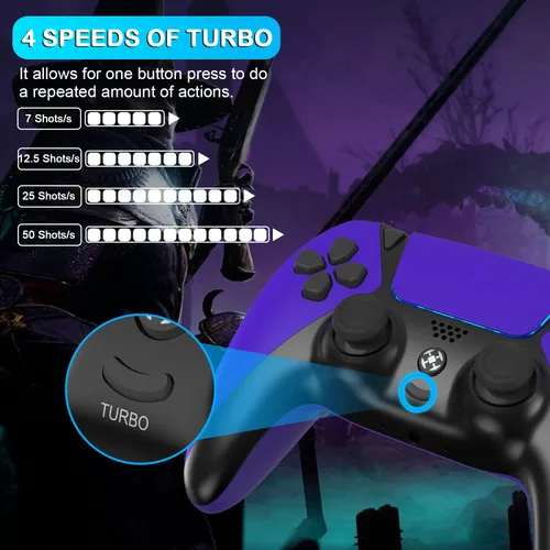 Vista 3 de YU33 Ymir Scuf Wireless Controller Works with Modded PS4 Controller, Elite Control Remote Fits Playstation 4 Controller, JoystickControles de Pa4