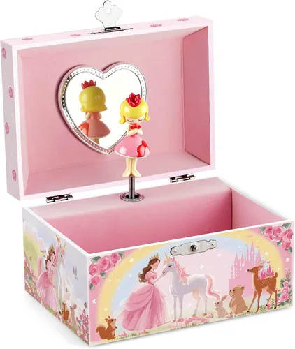 Vista 11 de RR ROUND RICH DESIGN Joyero musical para niñas rosa