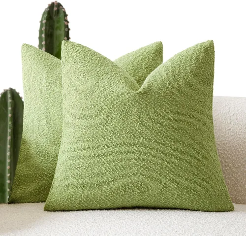 Vista 11 de Foindtower - Juego de 2 fundas decorativas de textura de bucle, fundas de almohada acentuadas, fundas de cojín sólidas, neutrales, para sofá, silla