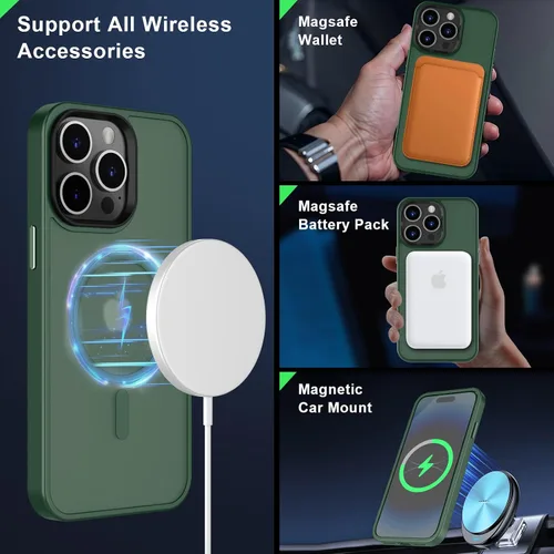 Vista 191 de MOCCA - Funda magnética resistente para iPhone XR de 6.1 pulgadas, compatible con MagSafe, funda con protección contra caídas de grado militar
