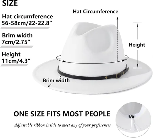 Vista 105 de Lisianthus - Sombrero con cinta con hebilla de ajuste, para mujer, modelo Fedora