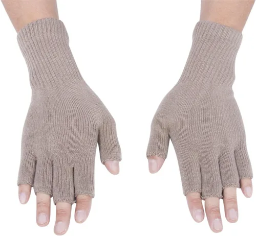 Vista 11 de Gravity Threads Guantes de invierno unisex para hombre y mujer, de punto elástico, sin dedos