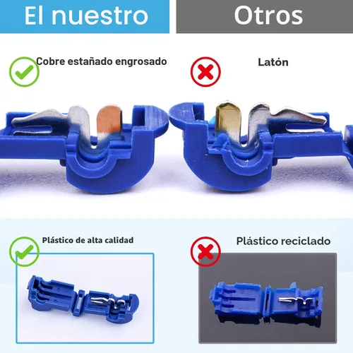 Vista 4 de TICONN 120 Piezas Conectores de Cable T Tap, Conector de Empalme Rápido de Cable T, Conectores T para Cableado con Estuche de Almacenamiento