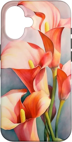 Vista 32 de Calla Lilies Flower Floral Watercolor Case for iPhone 17