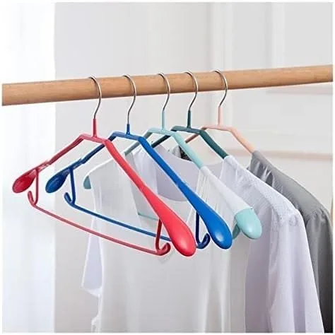 Vista 8 de Perchero organizador de ropa, perchas de ropa / perchas para abrigos, 10 perchas de metal antideslizante sin costuras para el hogar para colgar ropa