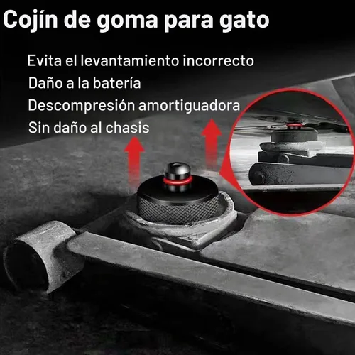 Vista 4 de Almohadilla de gato de elevación compatible con Tesla Modelo 3/Y/S/X 2013-2026 Herramienta de adaptador de almohadilla de goma con bolsa