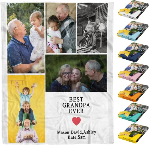 Vista 15 de YESCUSTOM Manta de fotos personalizada con tus fotos y textos, fabricada en Estados Unidos, regalo para esposas amigas para vacaciones, cumpleaños