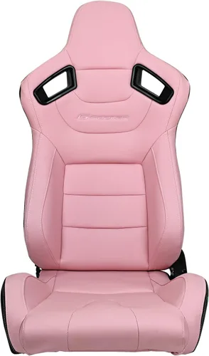Vista 13 de FREEMOTOR802 Par de asientos reclinables universales para carreras, PU Rosa
