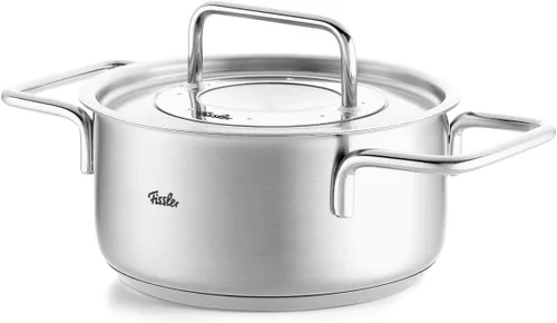 Vista 3 de Fissler Pure Collection - Olla de acero inoxidable de 2.2 cuartos de galón con tapa de metal