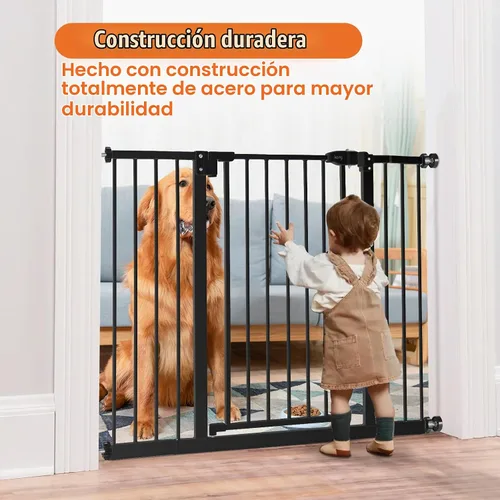 Vista 3 de keny - Puerta de seguridad para perros de 29 a 42.5 pulgadas para escaleras, cierre automático Puerta para mascotas fácil de montar a presión