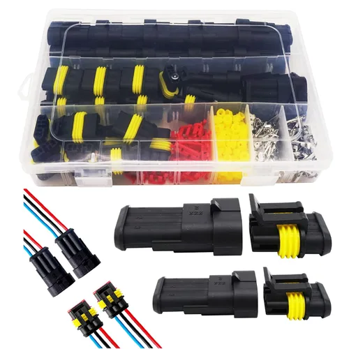 Vista 10 de 20 kits de conectores de 2 pines Conectores eléctricos automotrices 2 conectores de cable, conector impermeable, desconexión rápida y conexión 22-16