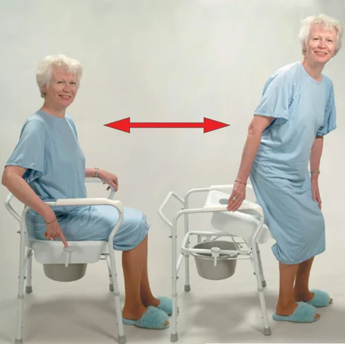 Vista 5 de Carex Asiento elevador de inodoro - Silla de inodoro para personas mayores, ancianos, discapacitados, silla de inodoro con elevación automática