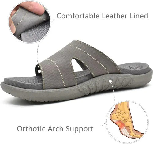 Vista 3 de KuaiLu - Sandalias ortopédicas de moda para mujeres, ligeras, tipo tenis deportivos, con plantilla de goma suave. Sandalias con cierre tipo slip-on