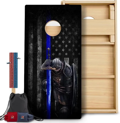 Vista 98 de CornholeGamesUSA Pro - Juego de tablas de Cornhole Fabricado en Estados Unidos Abedul báltico 3/4 Sin rebote Patas triples gruesas Dos 1