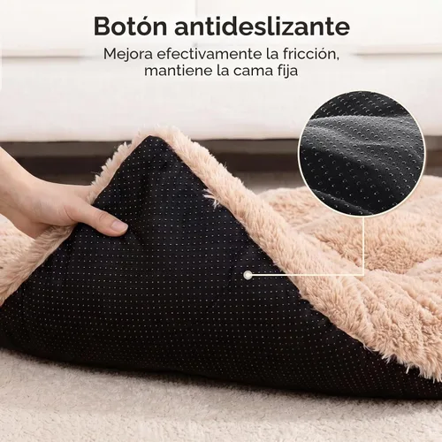 Vista 3 de JOEJOY - Almohadilla para cama para perro, cama de lujo lavable para perros, almohadilla suave antideslizante para perros pequeños, 23 x 18 Beige