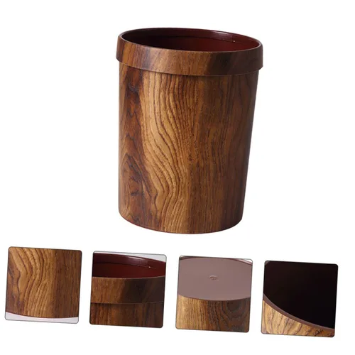Vista 9 de VICASKY Cesta de basura clásica de plástico para dormitorio decorativo para oficina en casa