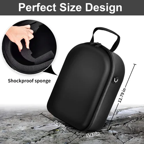 Vista 3 de Funda de transporte compatible con Oculus for Quest 2 Advanced Auriculares de realidad virtual todo en uno, caja para auriculares