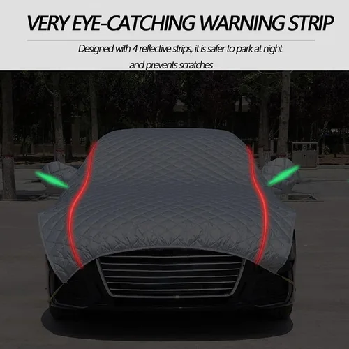 Vista 7 de Protector de granizo para automóvil, compatible con Tesla Modelo 3, cubierta impermeable para todo tipo de clima, cubierta exterior de protección