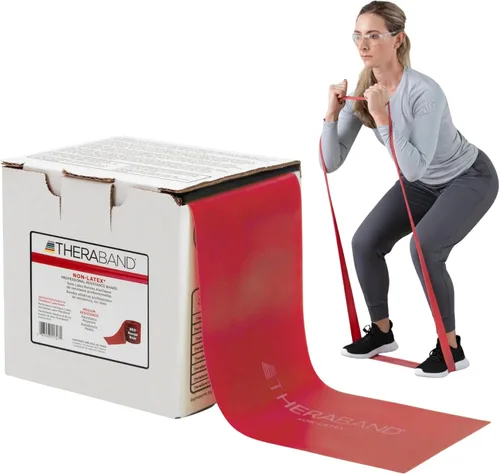 Vista 12 de THERABAND Resistance Band, Gold, Max, 25-Yard Roll, Latex-Free, Elastic Band for Exercise, Physical Therapy, Yoga, Pilates, Stretching, Home