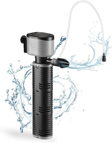 Vista 10 de Filtro de Acuario XpertMatic 15W de 2 Etapas 238 GPH (900L/h) para Tanque de Peces de Hasta 70 Galones, Filtro de Tanque Interno Sumergible y Bomba