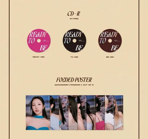 Vista 3 de TWICE - LISTO PARA SER (12º Mini Álbum) CD+Beneficio de Pre-Pedido+Póster Plegado (LISTO Ver.)