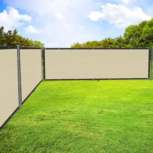 Vista 8 de ECOOPTS Valla de privacidad de 6'x12' para cerca exterior con ojales de cobre, apta para cercas comerciales y jardines residenciales al aire libre