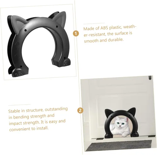 Vista 3 de GALPADA Túnel de puerta para gatos para uso interior, puerta de acceso para mascotas para gatos y perros, resistente a la intemperie y espacios