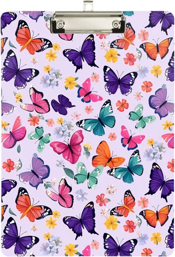 Vista 10 de Portapapeles de puntos de vaca, diseño de moda, portapapeles de plástico tamaño carta para estudiantes, niños, mujeres y hombres, tablero de clip