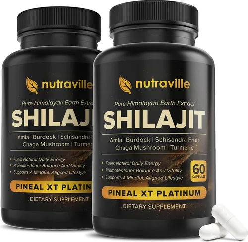 Vista 9 de Pineal XT Platinum – Suplemento puro de Shilajit del Himalaya – Apoya la energía, la salud del cerebro y la memoria – Descalcificación rápida