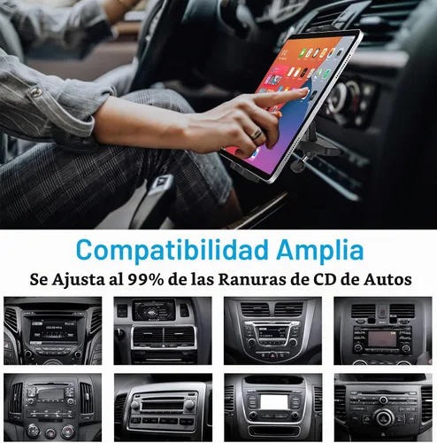 Vista 5 de GDZN - Soporte para tableta con ranura para CD de automóvil, hoja