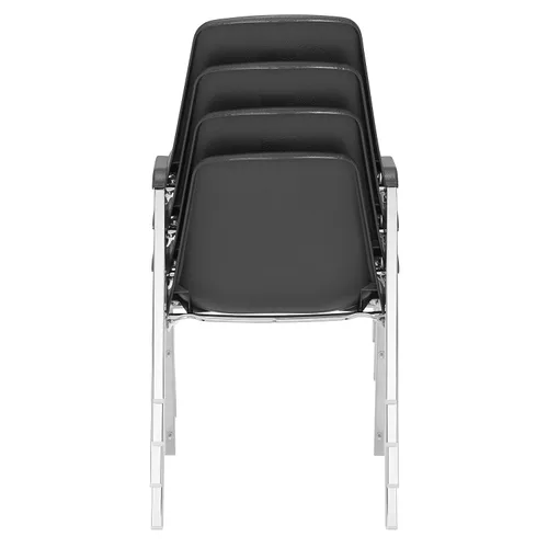 Vista 5 de NPS® Serie 8100 - Silla apilable con carcasa de polietileno, color negro