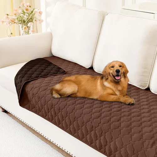 Vista 79 de Smiry Funda impermeable para cama de perro, manta reversible para mascotas para sofá Manta suave lavable para perro, funda a prueba de fugas