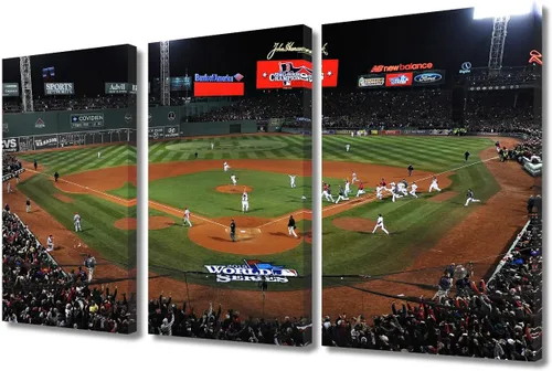 Vista 93 de TUMOVO Arte de pared en lienzo para estadio deportivo, arte de pared de campo Wrigley en Chicago, pinturas de Chicago, impresiones sobre lienzo