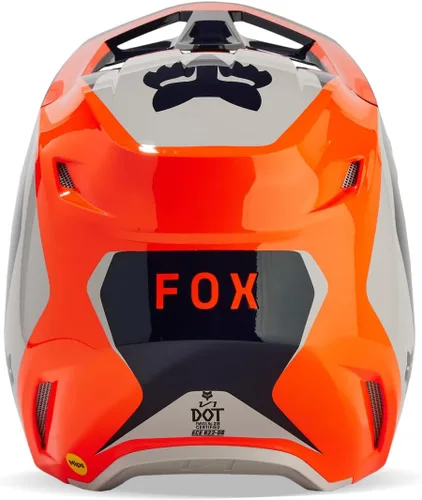 Vista 4 de Fox Racing Casco unisex para motocross V1, naranja fluorescente, talla XXL