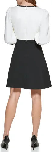 Vista 4 de Karl Lagerfeld Paris Vestido camisero de algodón estampado de París para mujer