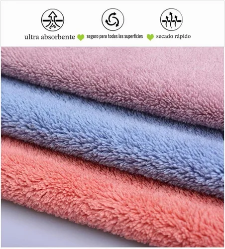 Vista 3 de Trapo de microfibra multifuncional para muebles de casa, trapos reutilizables, paños de cocina, paños absorbentes y de secado rápido, 6