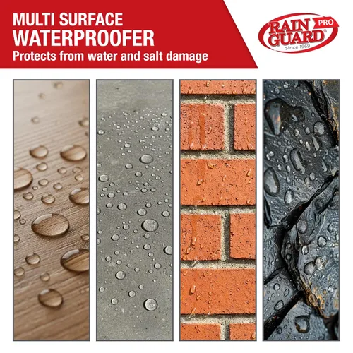 Vista 3 de Rain Guard Water Sealers CR-0401 Micro-Seal HD listo para usar sellador de alto contenido de sólidos que cubre hasta 300 pies cuadrados. Todas