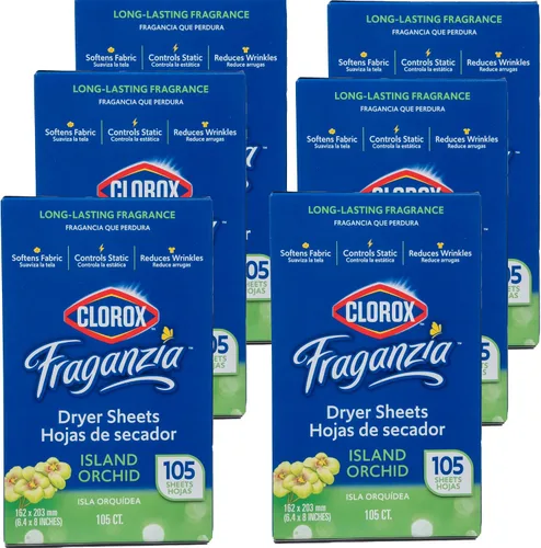 Vista 17 de Clorox Fraganzia - Hojas para secadora, aroma Hawaiian Escape, 105