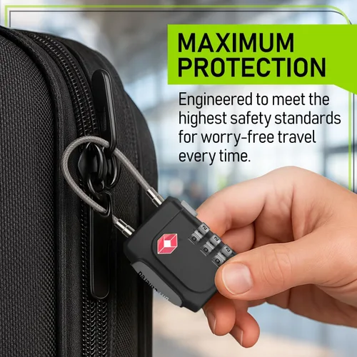 Vista 8 de Untethered TSA Luggage Locks (3 Pack) Resettable 3-Digit Combination TSA Approved Travel Padlocks for Suitcases, Backpacks, Gym Bags & Checked