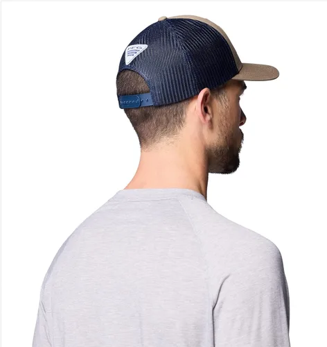 Vista 262 de Columbia Gorra de bola de malla Bandera antigua de malva/blanco/pescado