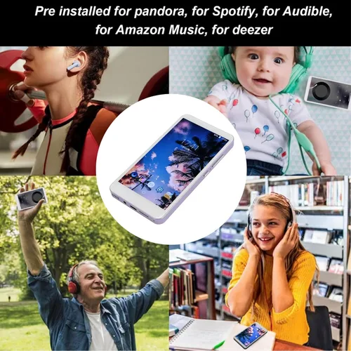Vista 8 de Reproductor de MP3 con Bluetooth y Wi Fi, pantalla táctil completa 5.0 reproductor MP4 MP3 con, reproductor de música digital de alta fidelidad