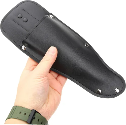 Vista 4 de Happyyami Pinza de podadora de cuero para tijera, abrazaderas de inglete para recortar alicates, soporte para herramientas de caza, protector