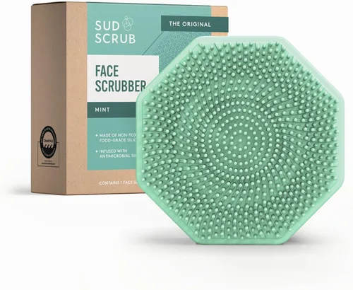 Vista 7 de Sud Scrub® Cepillo Exfoliante Facial de Silicona Antimicrobiana, 1 Paquete, Exfoliante Facial Suave para Piel Sensible, Cepillo de Limpieza Facial