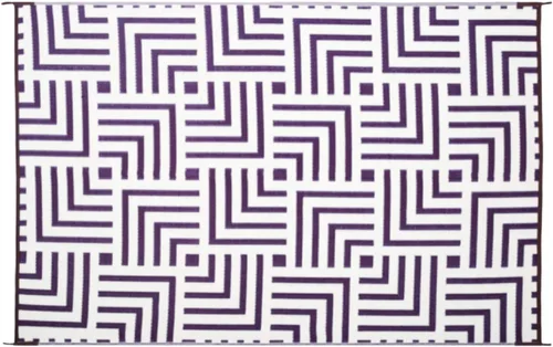 Vista 7 de Stylish Camping 274067 - Tapete reversible de 4 pies por 6 pies, tapete de paja de plástico, tapete grande para exteriores, caravana, patio, patio