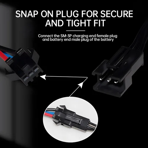 Vista 4 de 2 cables de carga USB de 7.4 V 800 mA con conector de enchufe SM-3P para excavadora RC, camión, tanque, vehículo de ingeniería Huina 1575 RC, auto