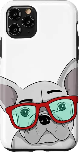 Vista 29 de French Bulldog Cute Glasses Frenchie Case for iPhone 17