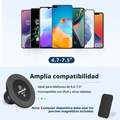 Vista 2 de FANAUE Base de soporte para teléfono celular con cabeza de bola de 1 pulgada, soporte magnético para teléfono compatible con RAM Mount B tamaño 1