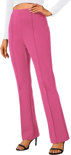Vista 26 de Urban CoCo Pantalones de trabajo elásticos con corte de bota, pantalones de yoga pequeños para oficina casual